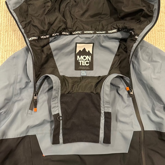 Montec Doom W Snowboard Ski Jacket Women Atlantic/Black XL US12 Side Zipper - Picture 5 of 12